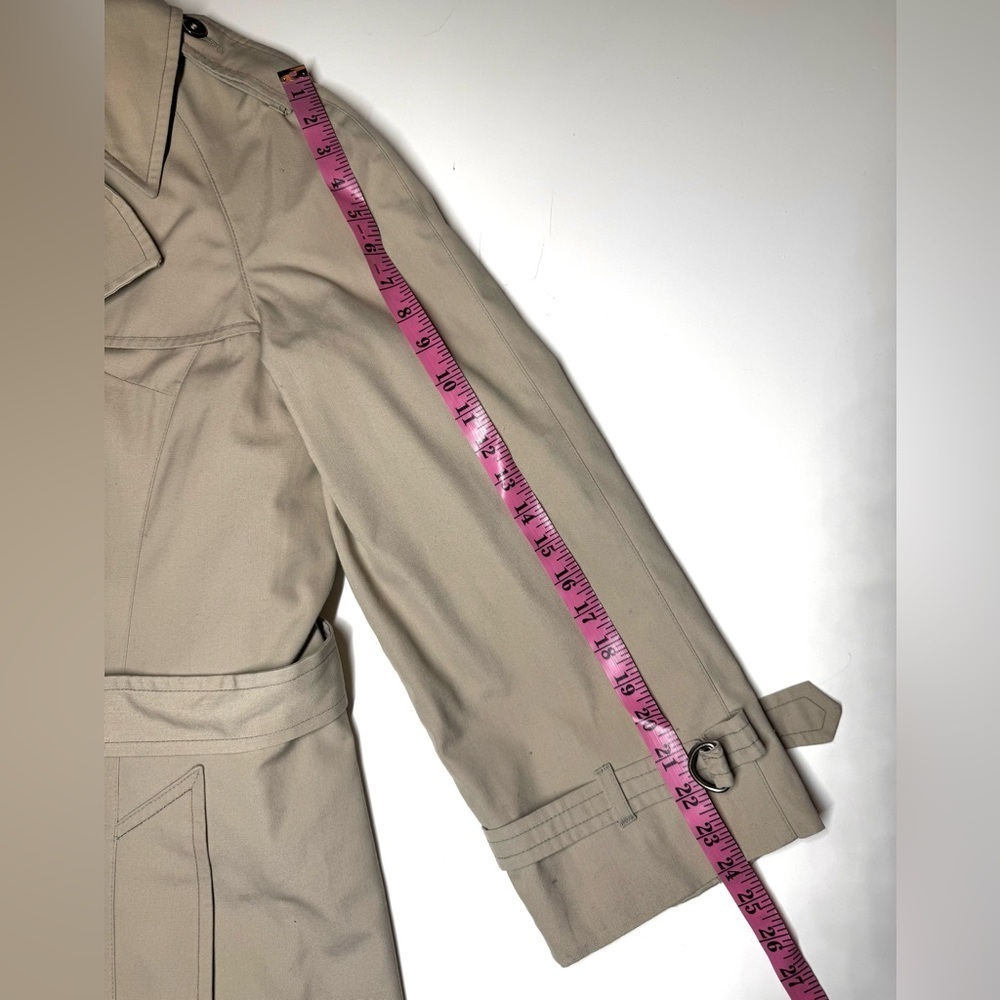 London Fog Women’s Long Belted Double Breasted Heavy Trench Coat Size-16 Reg - Picture 9 of 15